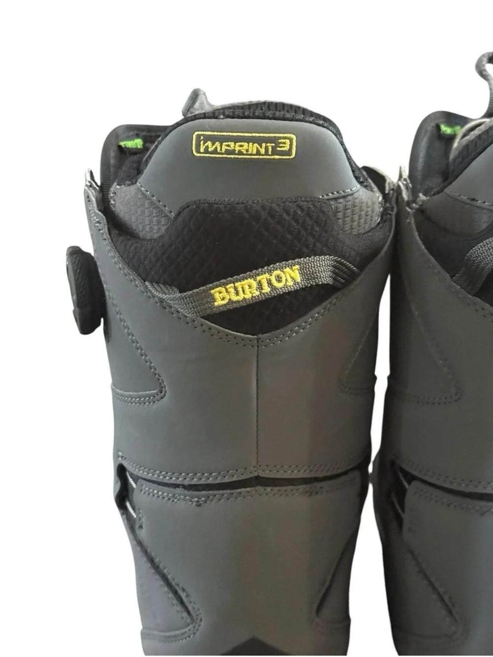 Burtons Photon BOA Imprint 3 Snowboard Boots Gray Black Size 7.5 Mens